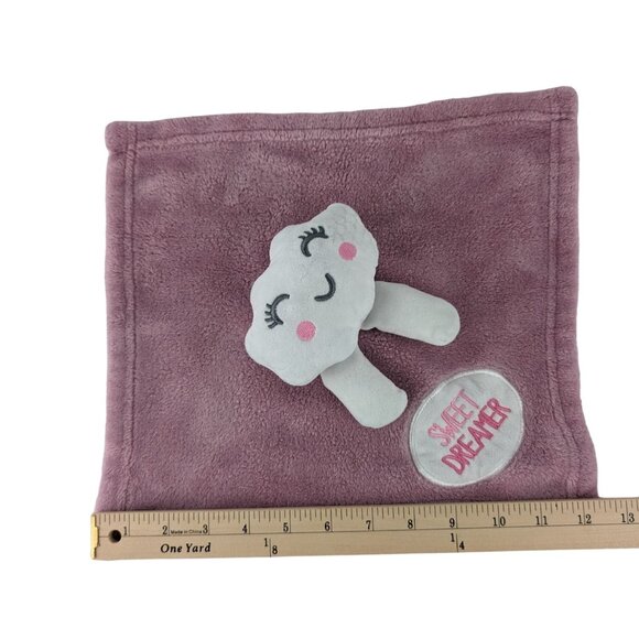 Sweet Dreamer Pink Lovey 12 Inch Pink Baby Security Blanket Cloud - Picture 4 of 5